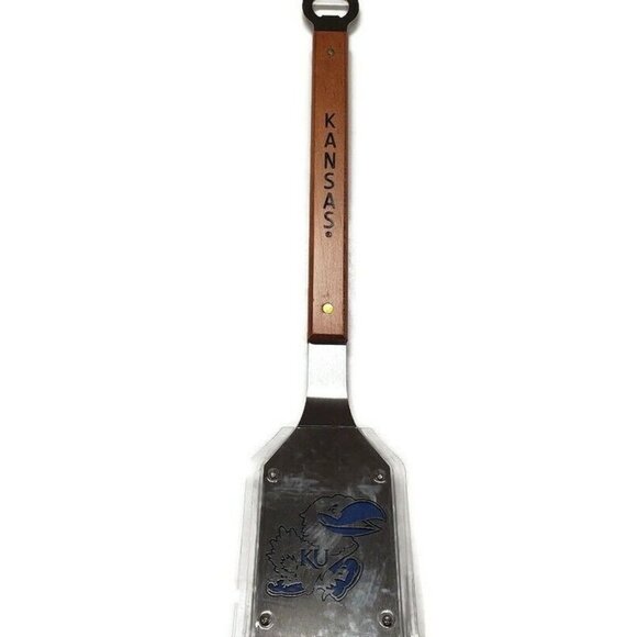 YouTheFan Other - NCAA Kansas Jayhawks The Sportula Grilling Bottle Opener Bristle Brush Spatula